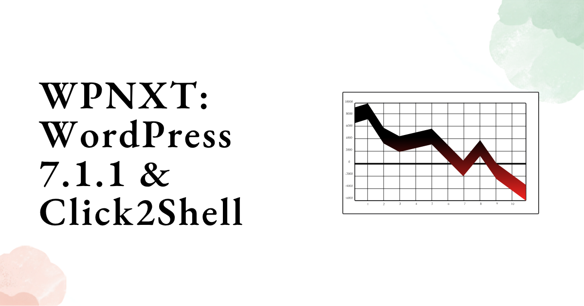 WPNXT Monday WordPress 7.1.1 Click2Shell Elementor MCP